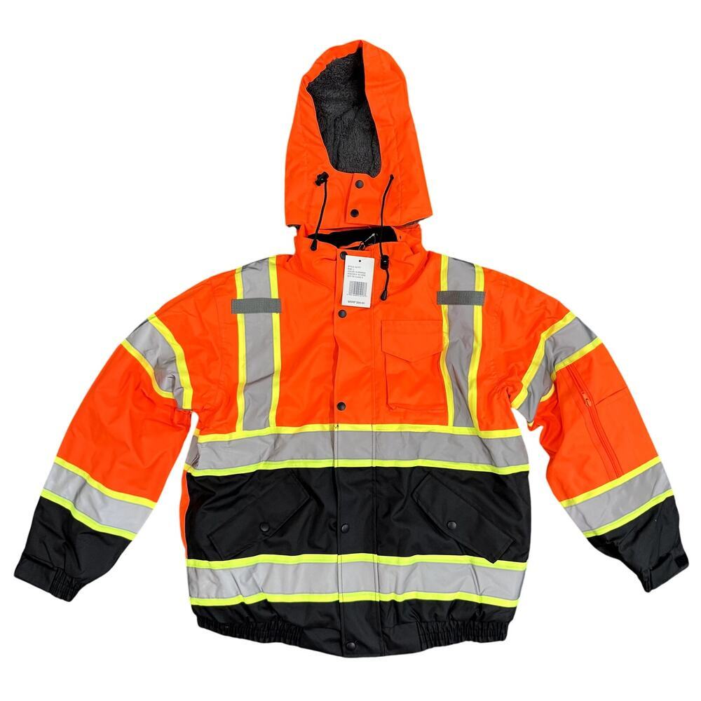 Pro One Waterproof Jacket with Sherpa Lining in Orange, Size L​